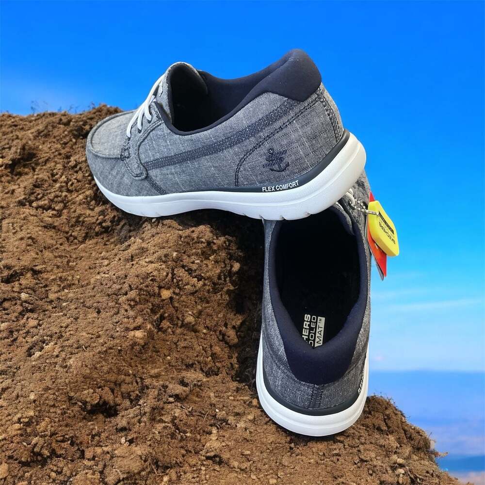 Skechers On-The-Go Flex-Ashore Women's Size 8.5 Wide Fit Navy Boat Shoes - Picture 3 of 7
